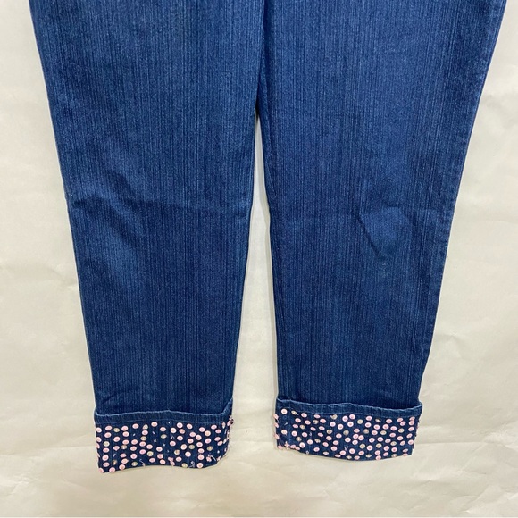 VINTAGE ORIGINAL ANTHONY SEQUIN HEM STRAIGHT LEG MOM HIGH RISE JEANS - Picture 6 of 16